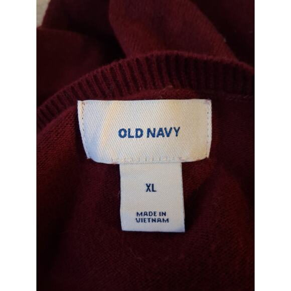 Old Navy Cardigan XL Golden Embroidered Polka-Dots Button Down Casual Preppy - Picture 6 of 11